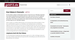 Desktop Screenshot of geld13.de